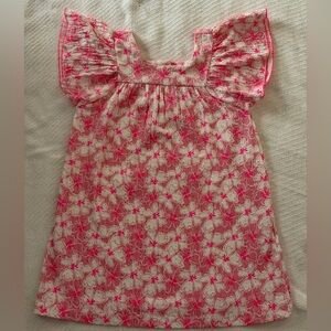 Zara Pink and White Floral Casual Girls Dress
